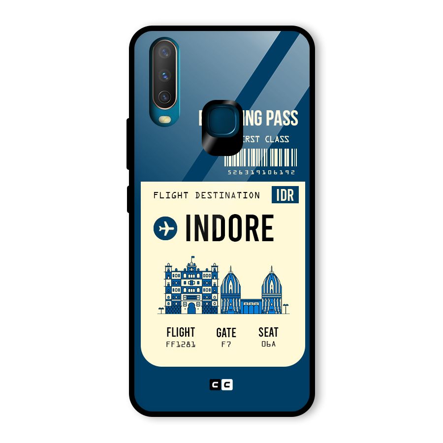 Indore Boarding Pass Glass Back Case for Vivo Y17