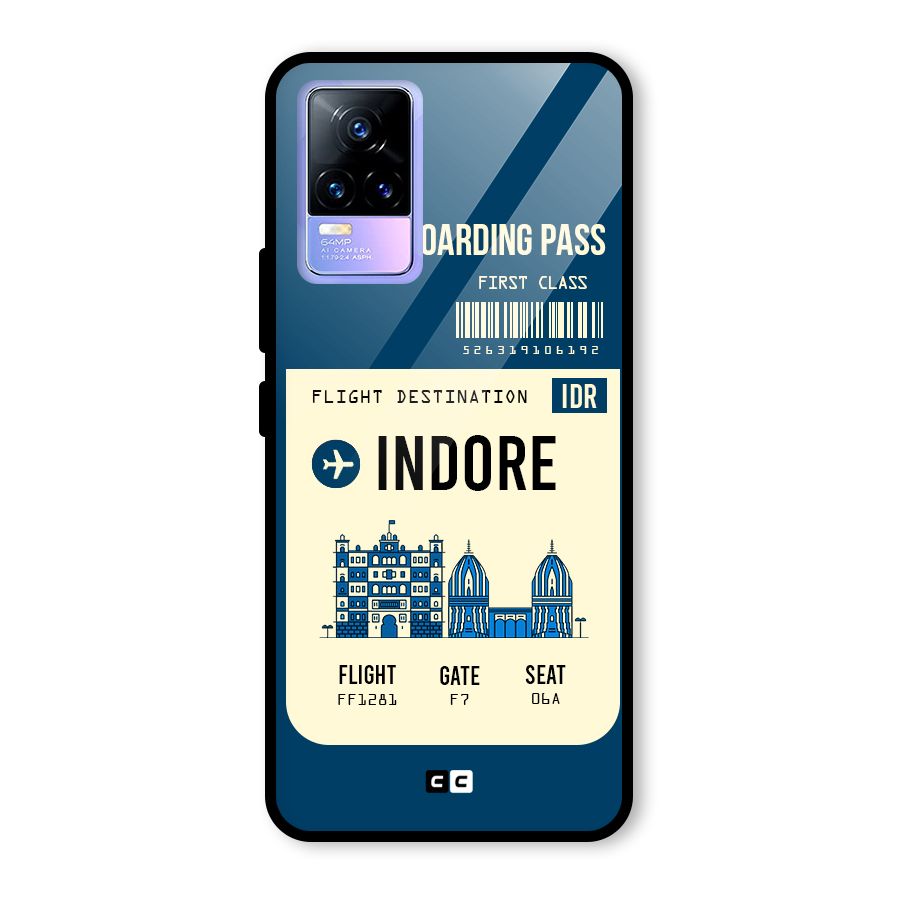 Indore Boarding Pass Glass Back Case for Vivo Y73