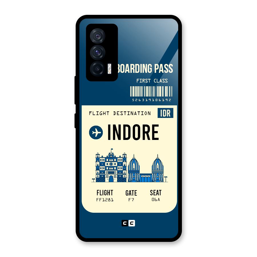 Indore Boarding Pass Glass Back Case for Vivo iQOO 7 5G