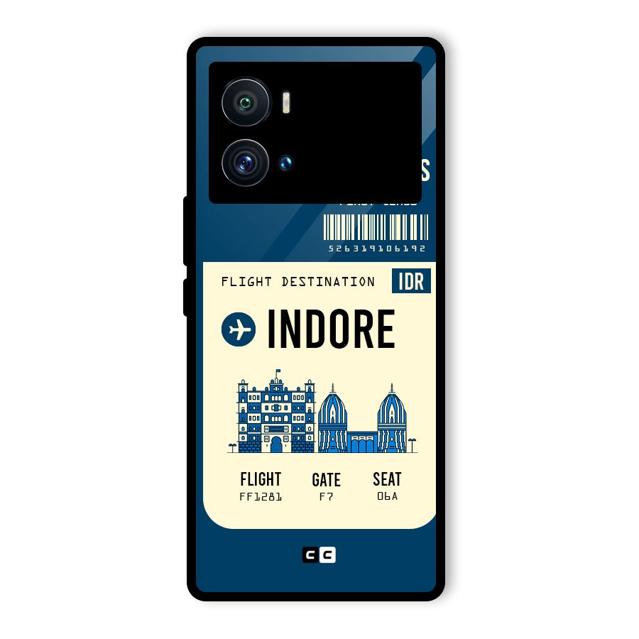 Indore Boarding Pass Glass Back Case for Vivo iQOO 9 Pro