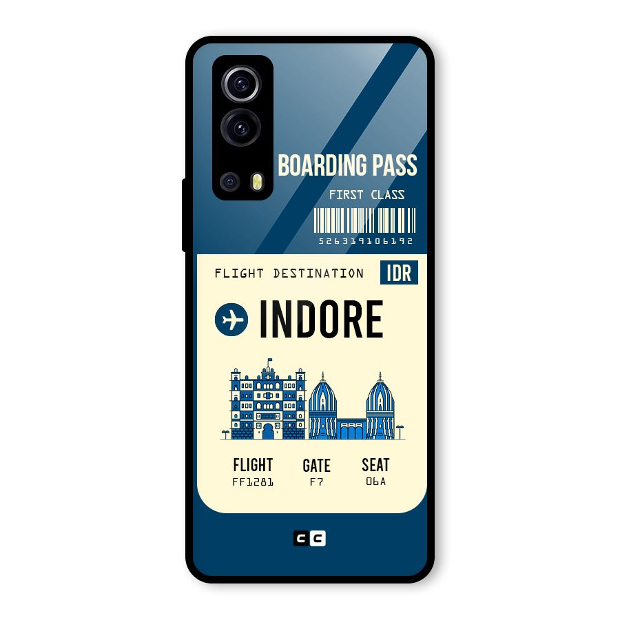 Indore Boarding Pass Glass Back Case for Vivo iQOO Z3