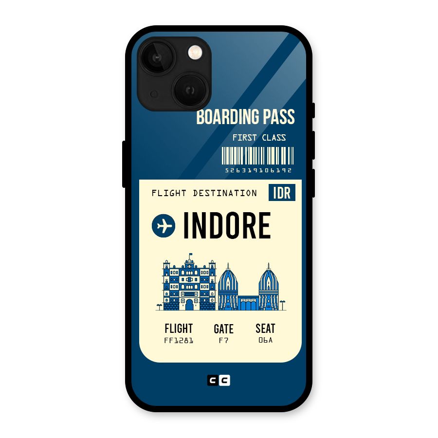 Indore Boarding Pass Glass Back Case for iPhone 13
