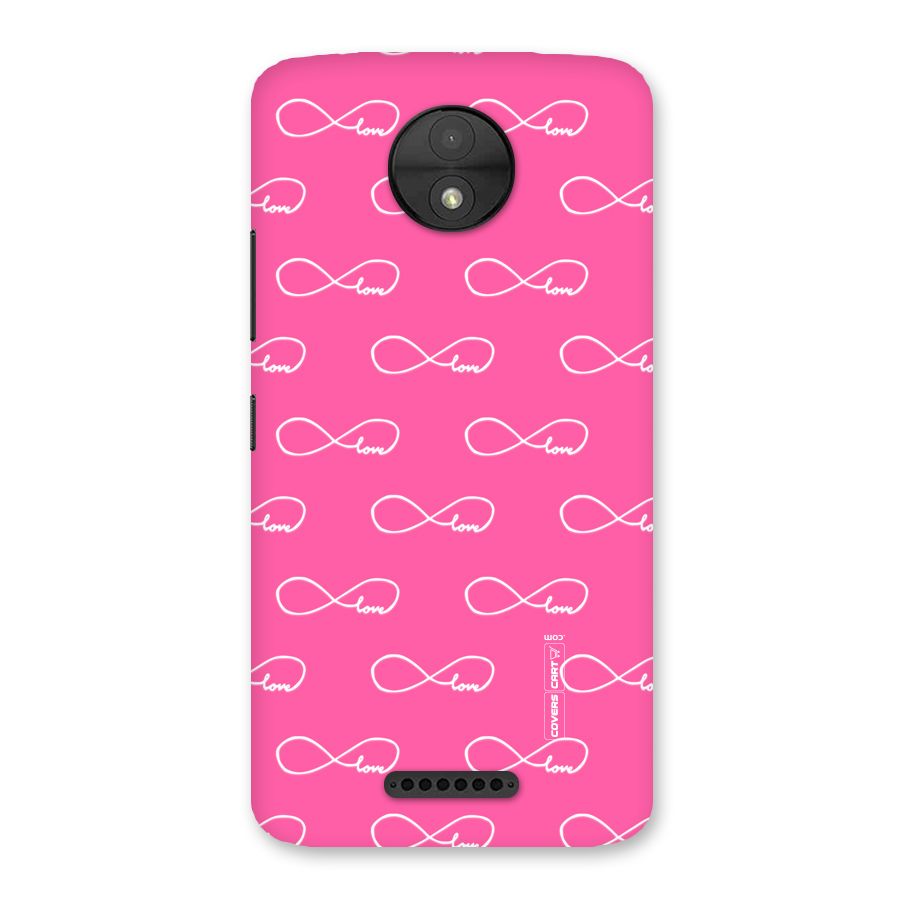 Infinity Love Back Case for Moto C