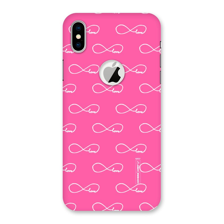 Infinity Love Back Case for iPhone XS Logo Cut