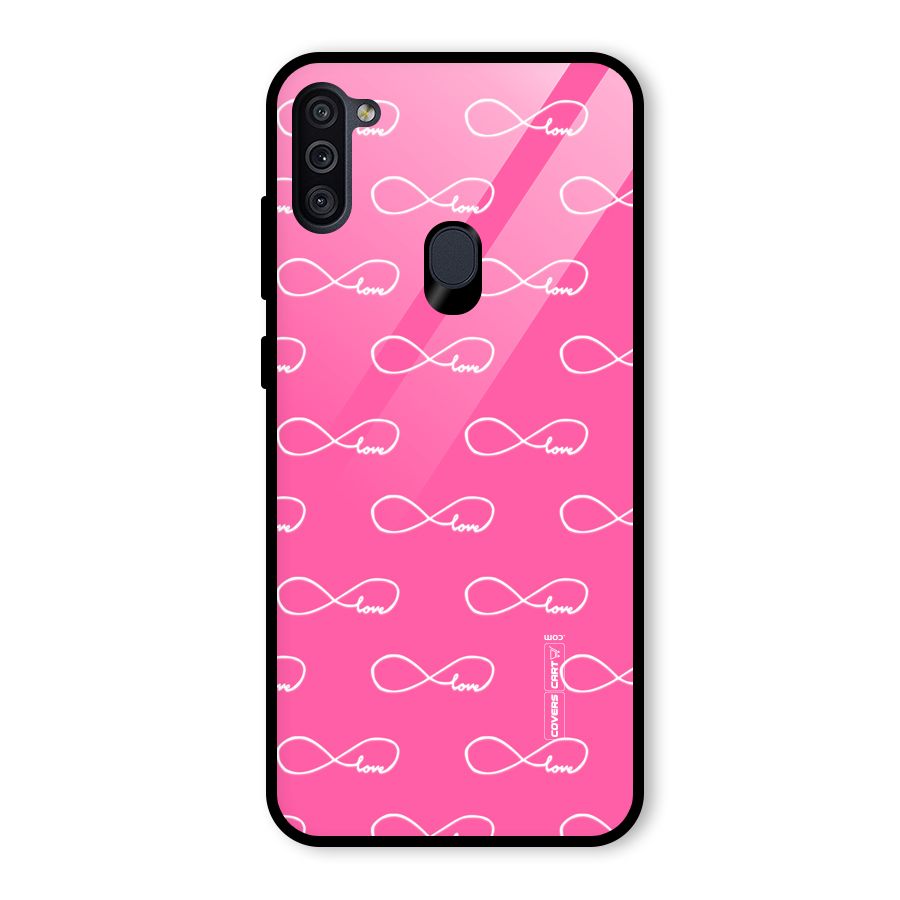 Infinity Love Glass Back Case for Galaxy M11