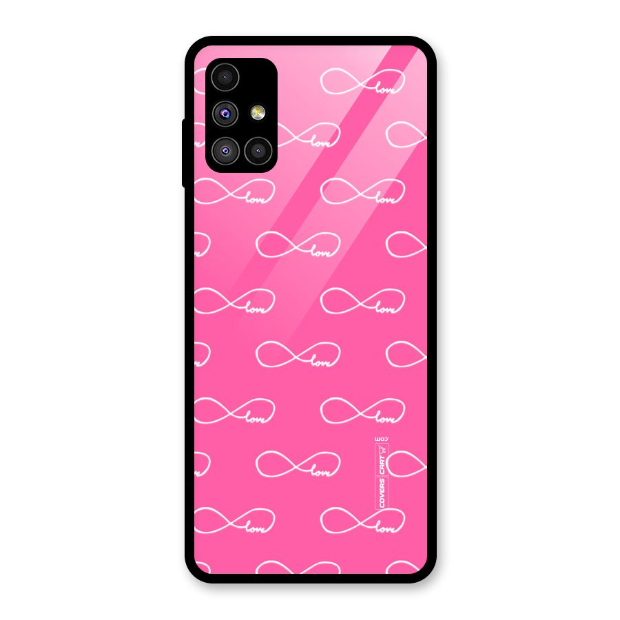 Infinity Love Glass Back Case for Galaxy M51