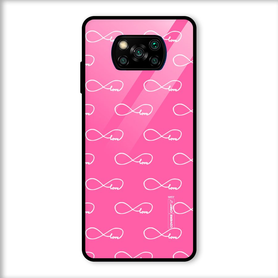 Infinity Love Glass Back Case for Poco X3