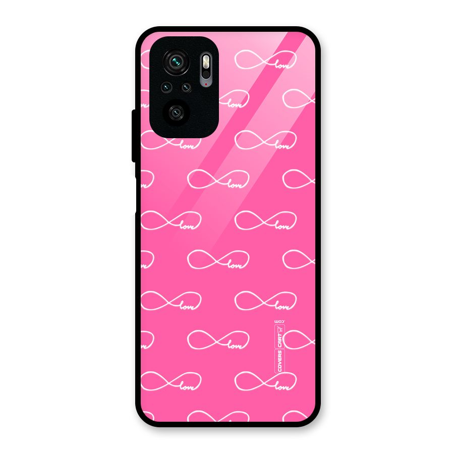 Infinity Love Glass Back Case for Redmi Note 10S