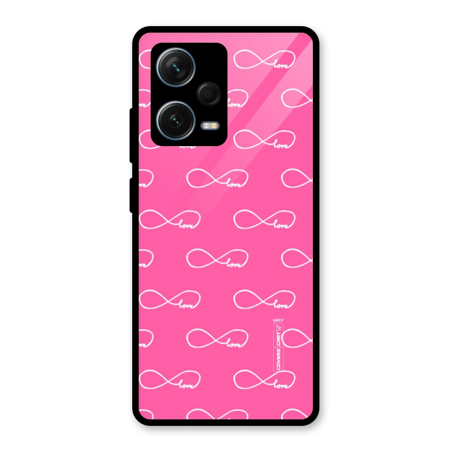 Infinity Love Glass Back Case for Redmi Note 12 Pro Plus 5G