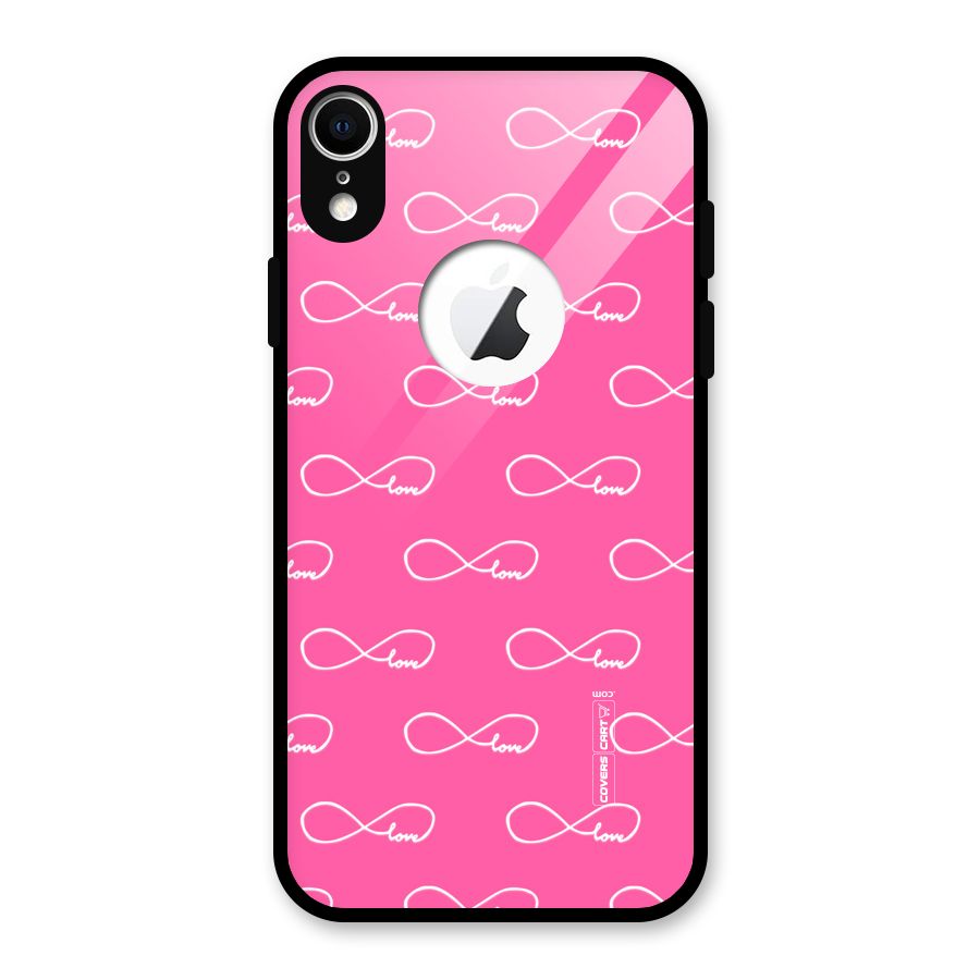 Infinity Love Glass Back Case for iPhone XR Logo Cut