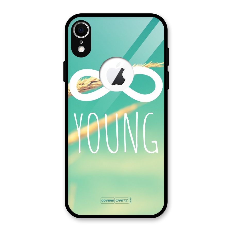 Infinity Young Glass Back Case for iPhone XR Logo Cut