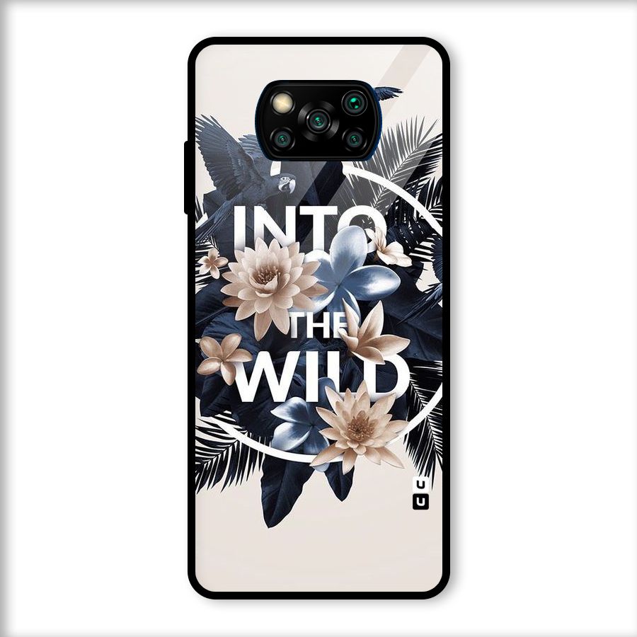 Into The Wild Blue Glass Back Case for Poco X3