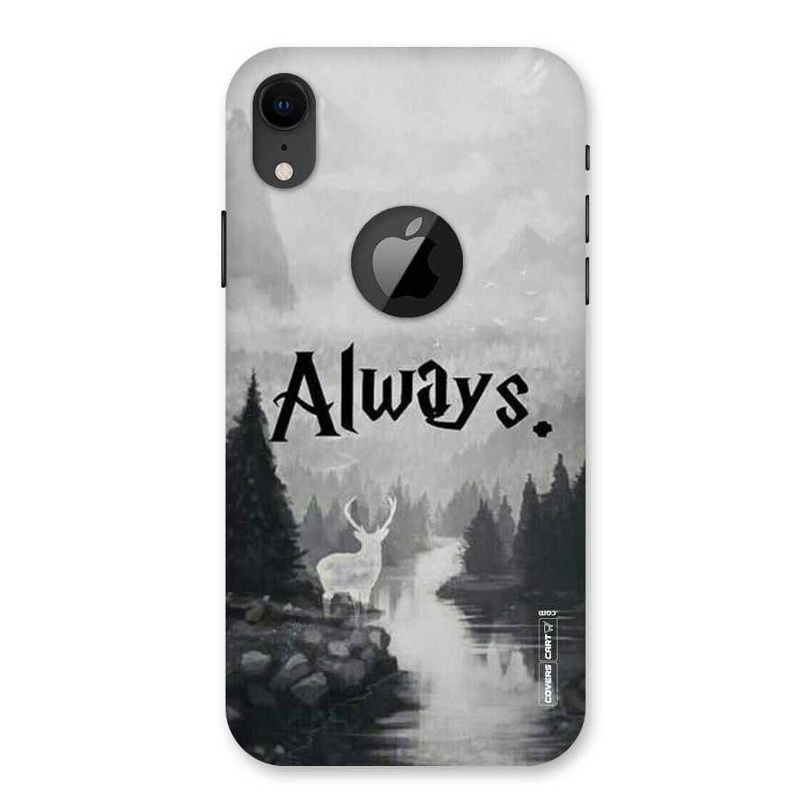 Invisible Deer Back Case for iPhone XR Logo Cut