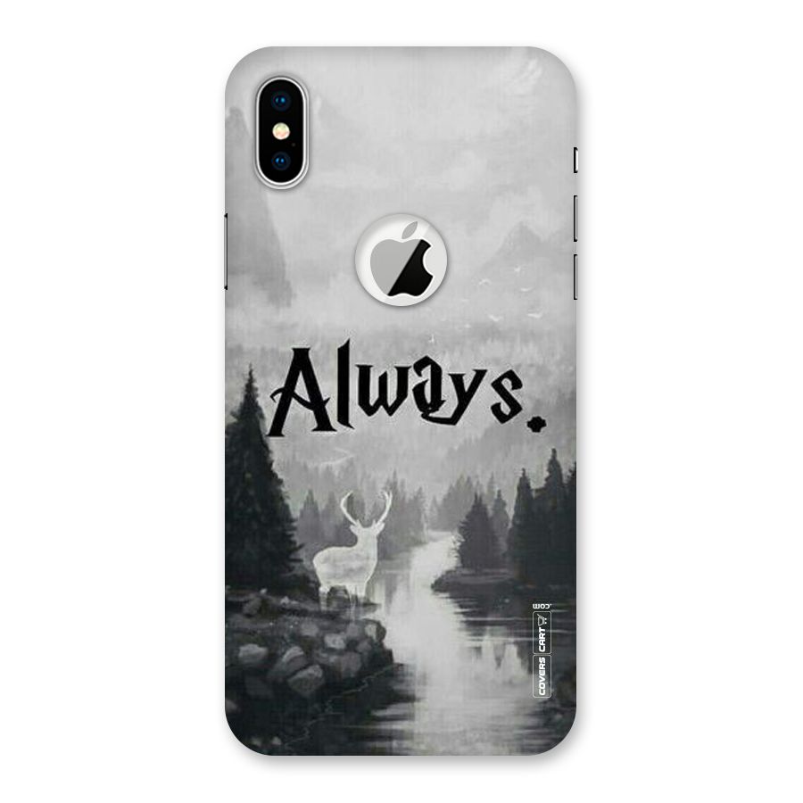 Invisible Deer Back Case for iPhone X Logo Cut