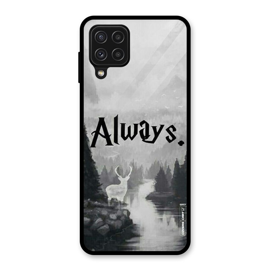 Invisible Deer Glass Back Case for Galaxy A22 4G