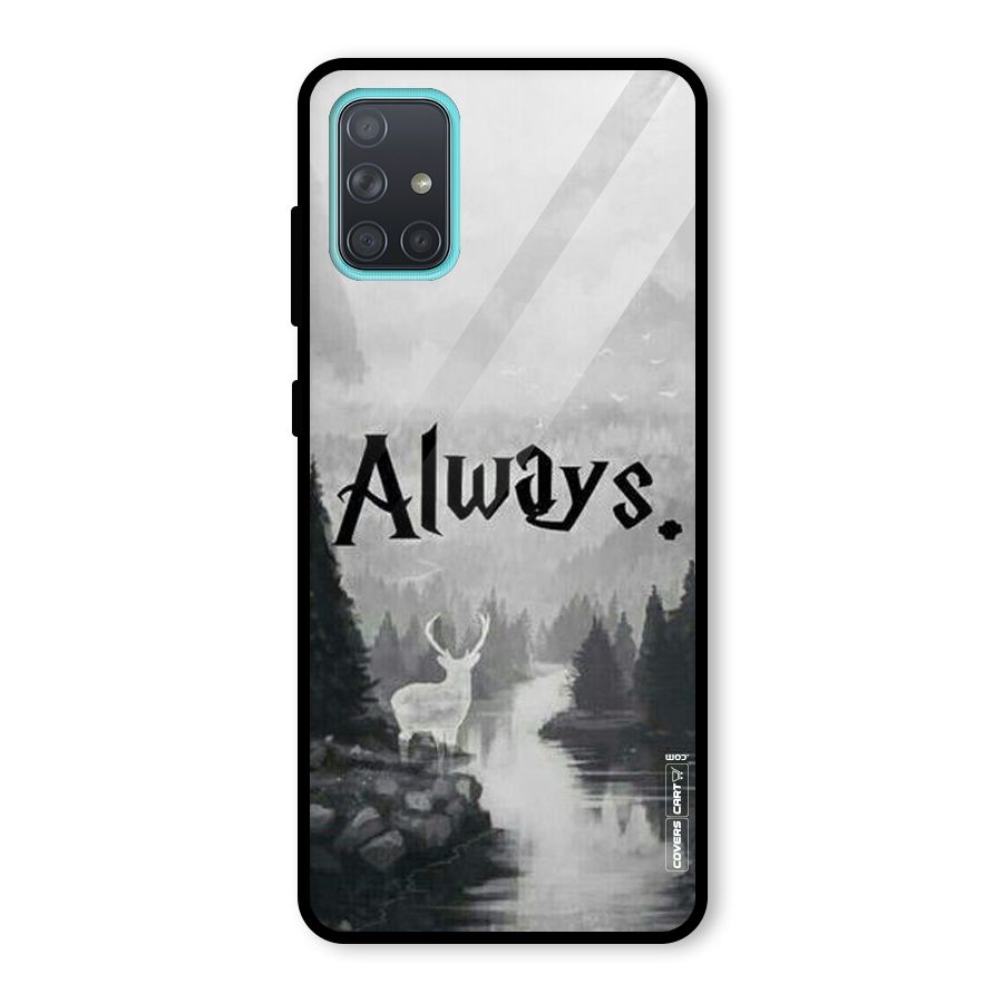 Invisible Deer Glass Back Case for Galaxy A71