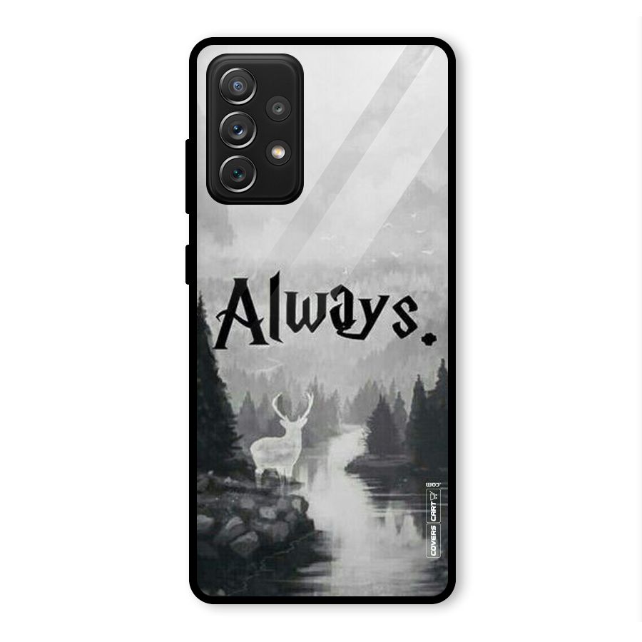 Invisible Deer Glass Back Case for Galaxy A72