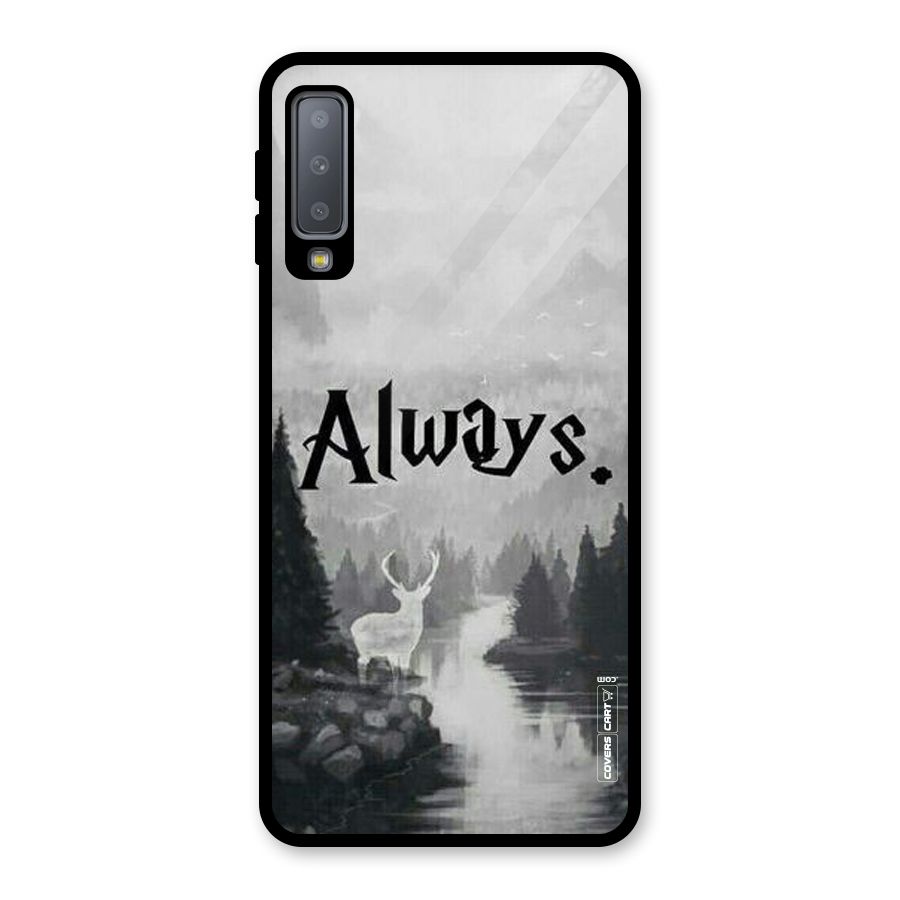 Invisible Deer Glass Back Case for Galaxy A7 (2018)