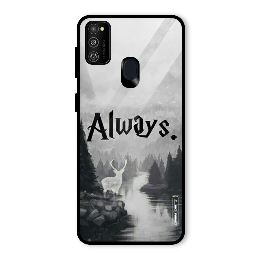 Invisible Deer Glass Back Case for Galaxy M30s