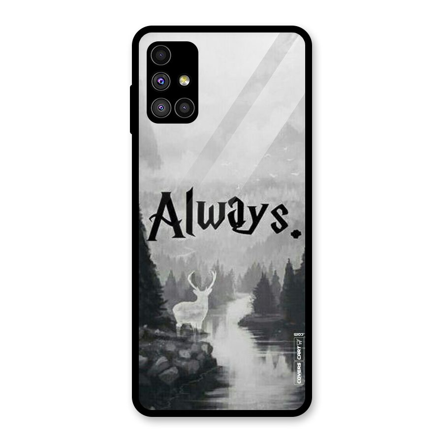 Invisible Deer Glass Back Case for Galaxy M51
