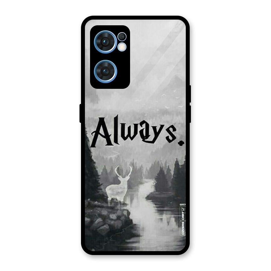 Invisible Deer Glass Back Case for Oppo Reno7 5G