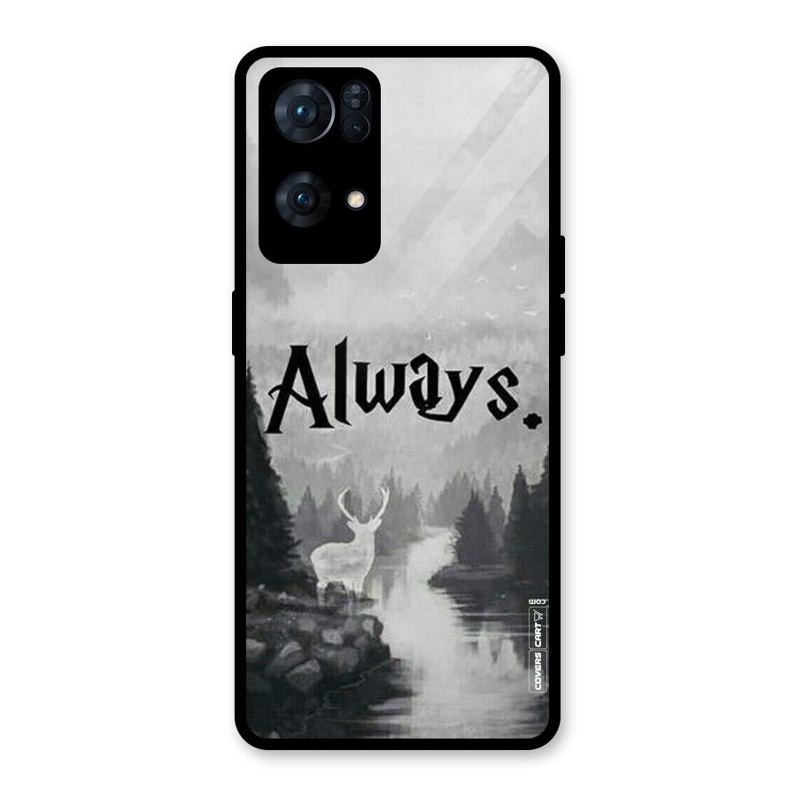Invisible Deer Glass Back Case for Oppo Reno7 Pro 5G
