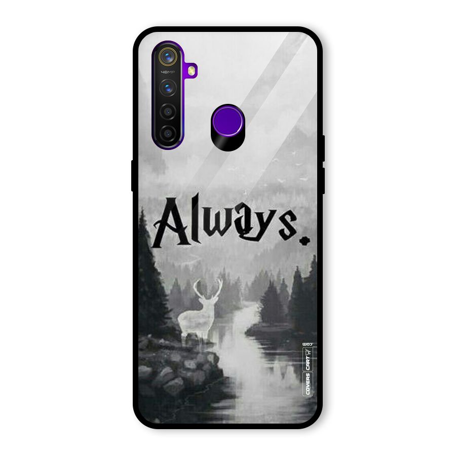Invisible Deer Glass Back Case for Realme 5 Pro