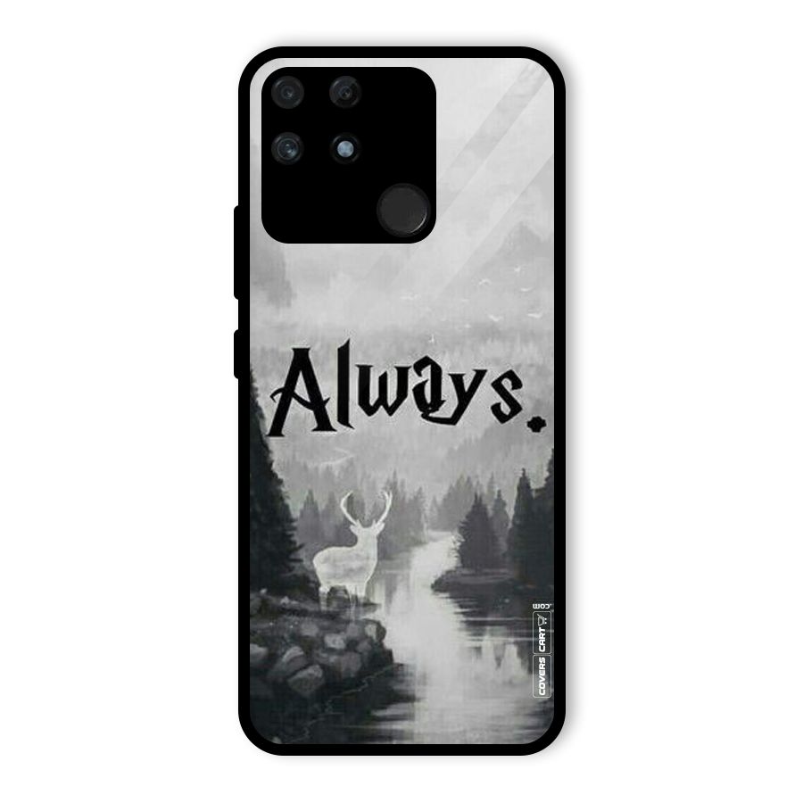 Invisible Deer Glass Back Case for Realme Narzo 50A