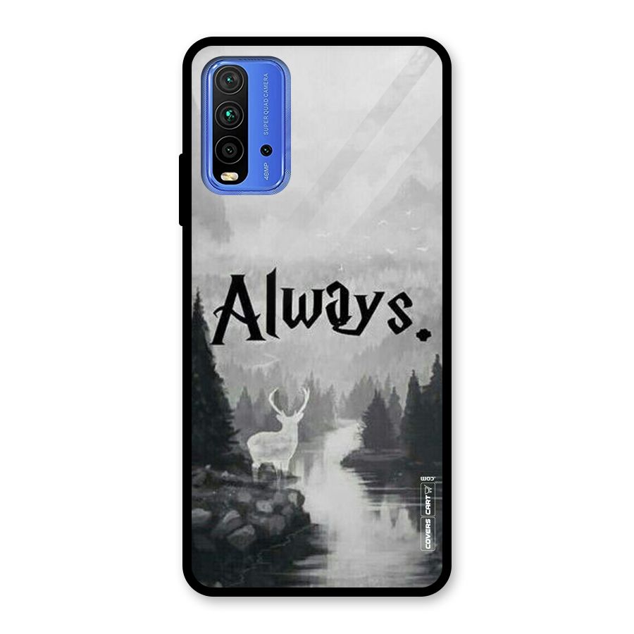 Invisible Deer Glass Back Case for Redmi 9 Power