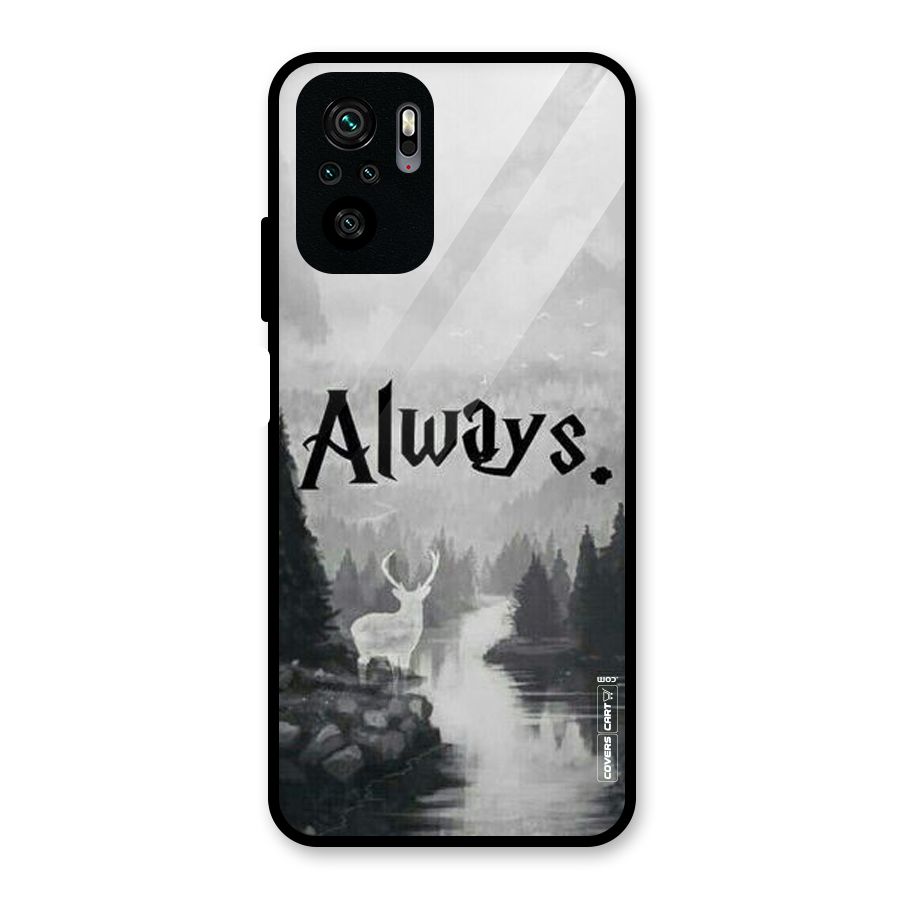 Invisible Deer Glass Back Case for Redmi Note 10S