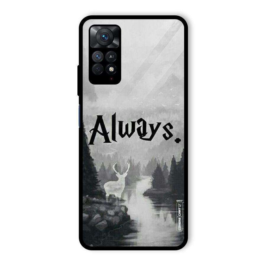 Invisible Deer Glass Back Case for Redmi Note 11 Pro