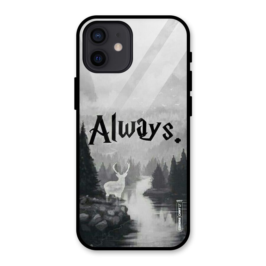 Invisible Deer Glass Back Case for iPhone 12