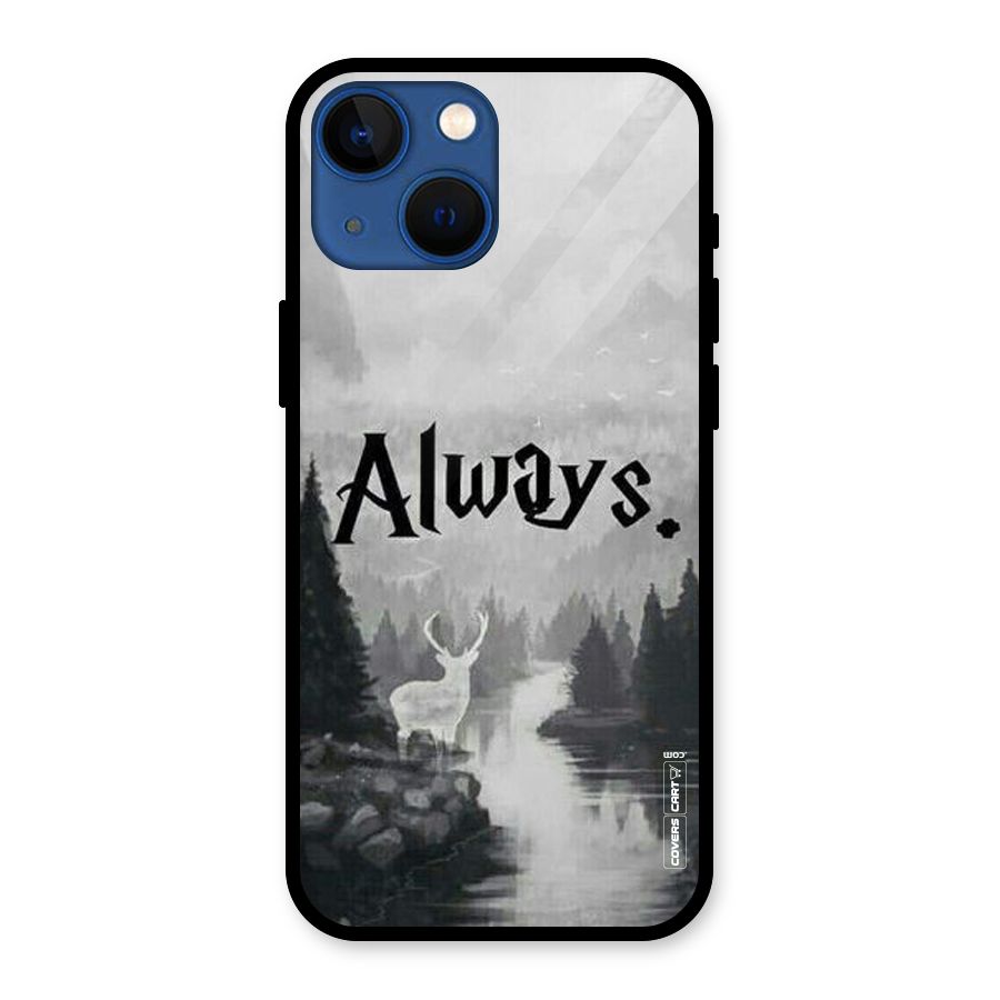 Invisible Deer Glass Back Case for iPhone 13 Mini