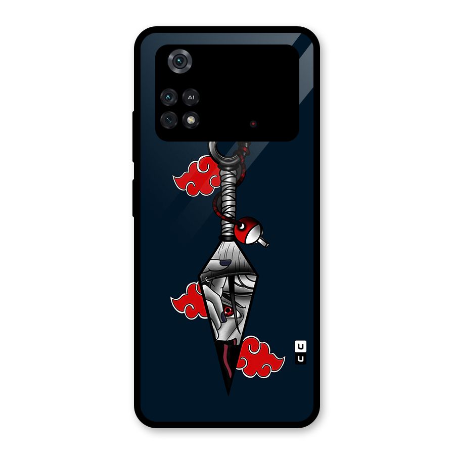 Itachi Kunai Naruto Glass Back Case for Poco M4 Pro 4G