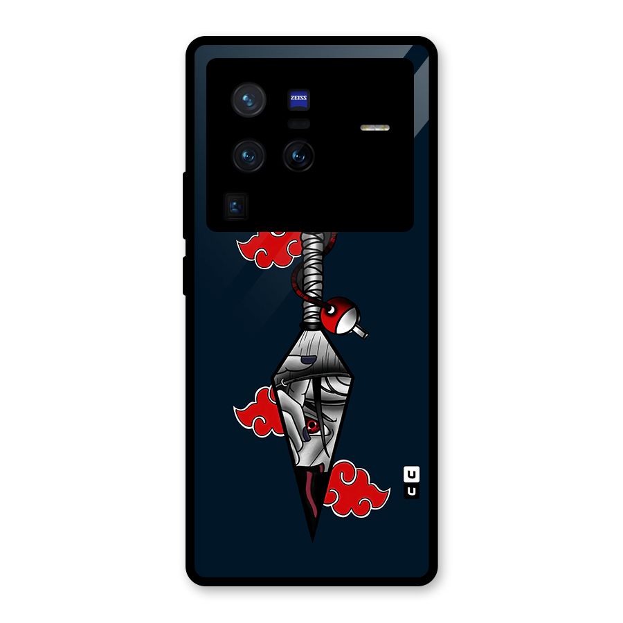 Itachi Kunai Naruto Glass Back Case for Vivo X80 Pro