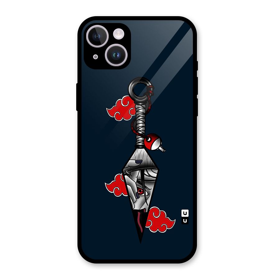 Itachi Kunai Naruto Glass Back Case for iPhone 14 Plus