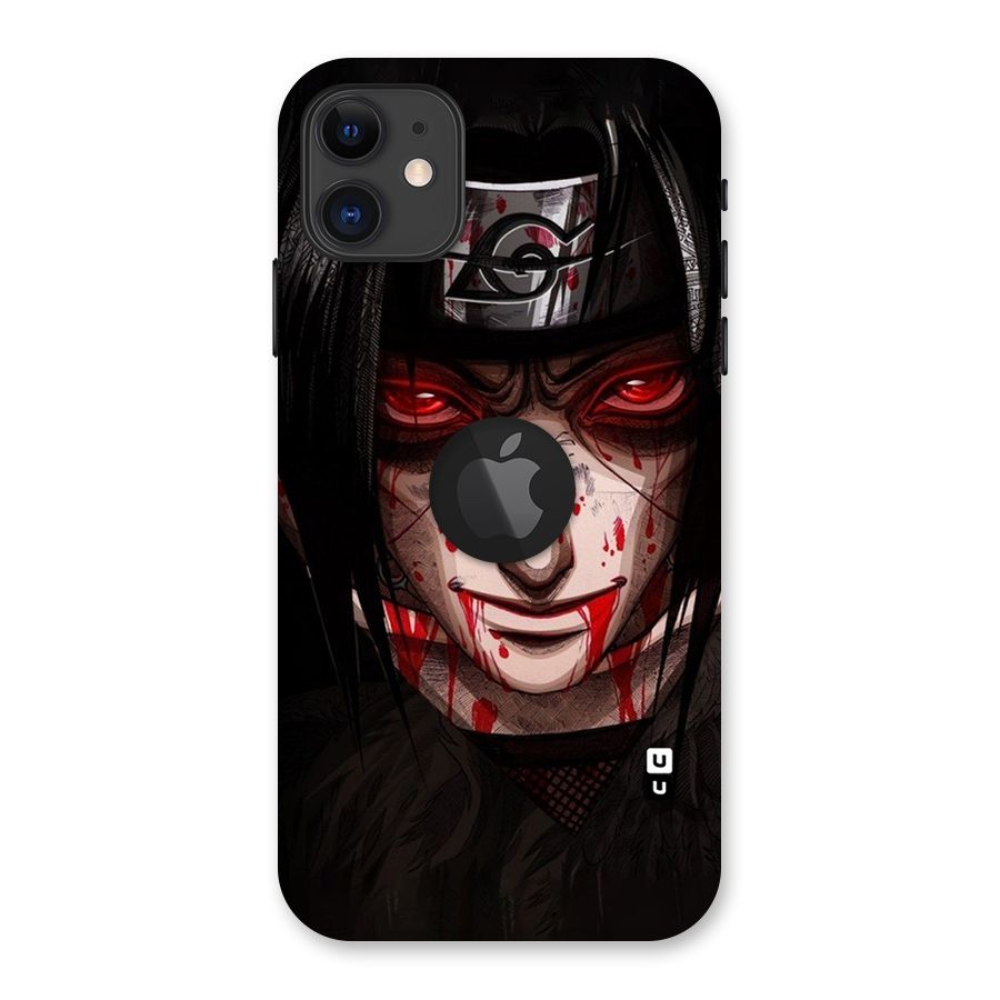 Itachi Uchiha Red Eyes Back Case for iPhone 11 Logo Cut