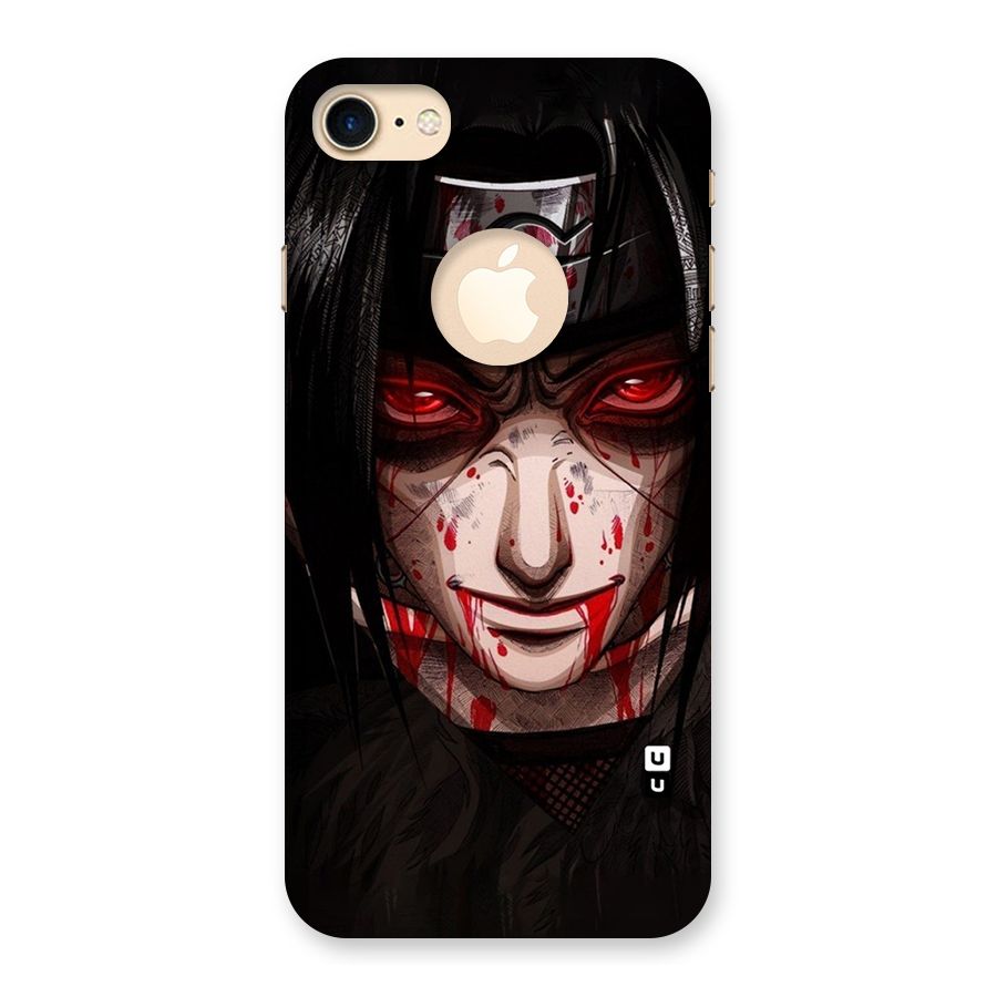 Itachi Uchiha Red Eyes Back Case for iPhone 8 Logo Cut