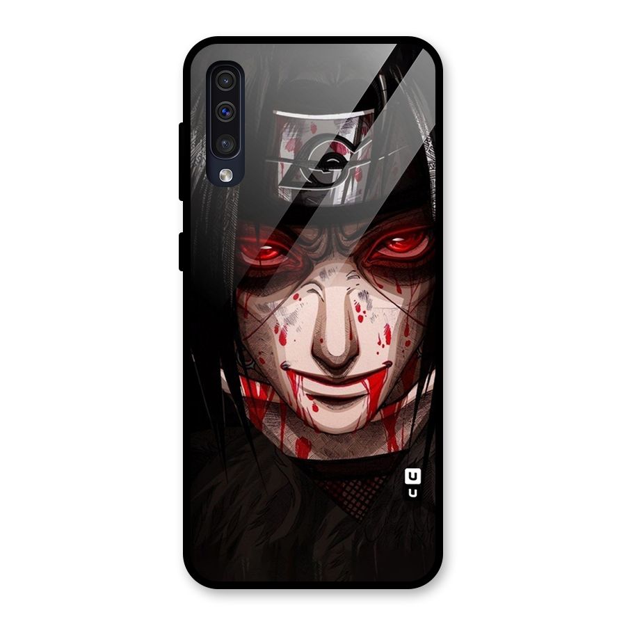 Itachi Uchiha Red Eyes Glass Back Case for Galaxy A50