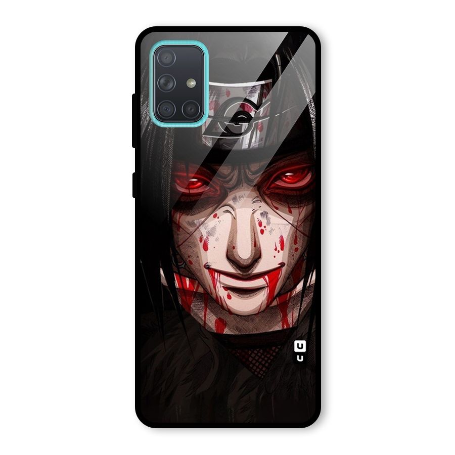 Itachi Uchiha Red Eyes Glass Back Case for Galaxy A71