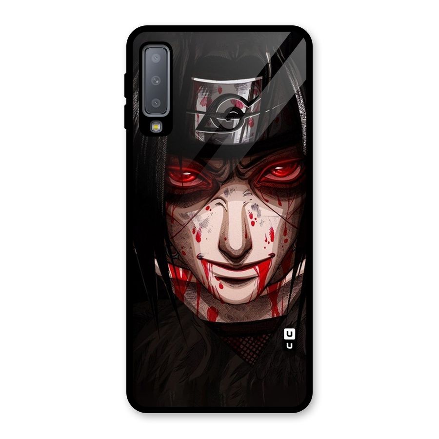 Itachi Uchiha Red Eyes Glass Back Case for Galaxy A7 (2018)