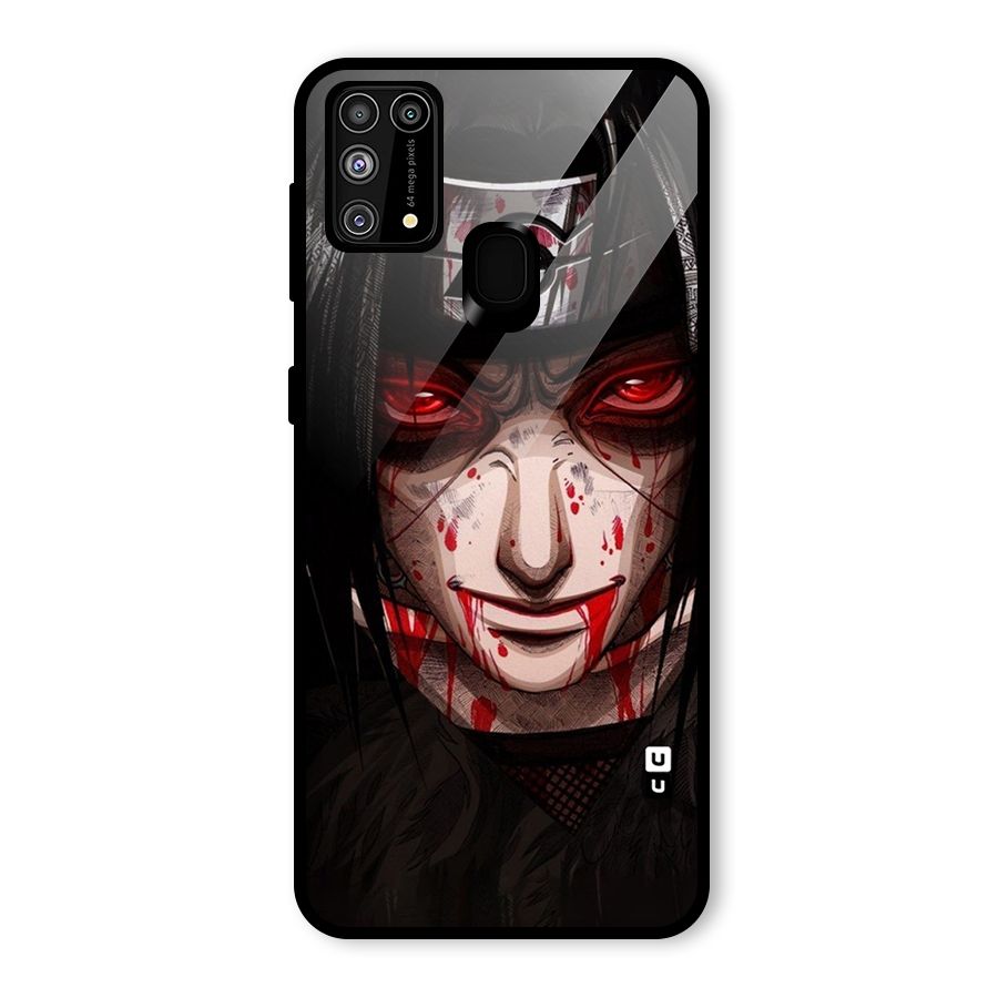 Itachi Uchiha Red Eyes Glass Back Case for Galaxy F41