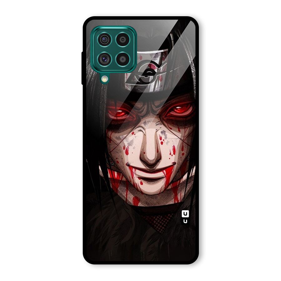Itachi Uchiha Red Eyes Glass Back Case for Galaxy F62