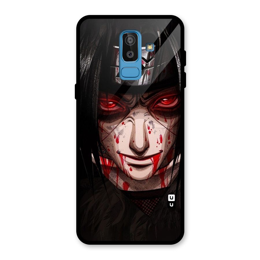 Itachi Uchiha Red Eyes Glass Back Case for Galaxy J8