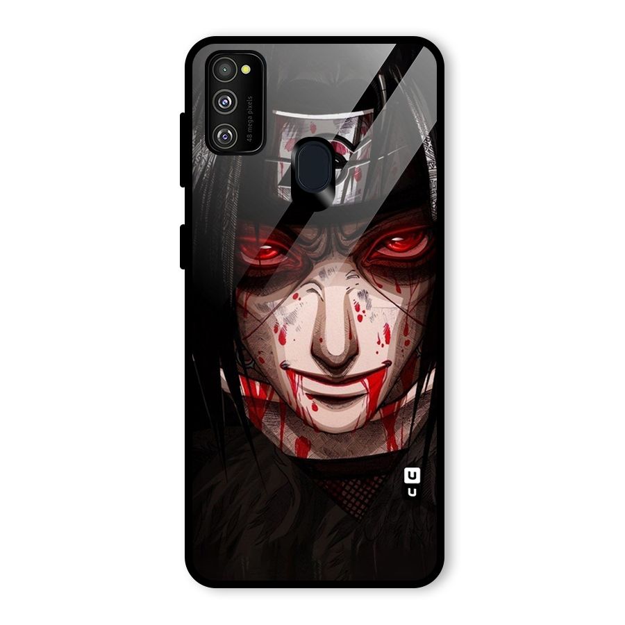 Itachi Uchiha Red Eyes Glass Back Case for Galaxy M30s