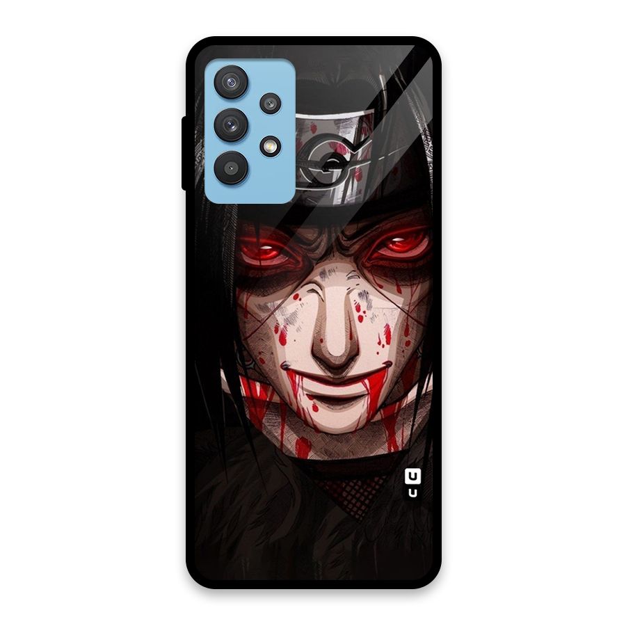Itachi Uchiha Red Eyes Glass Back Case for Galaxy M32 5G