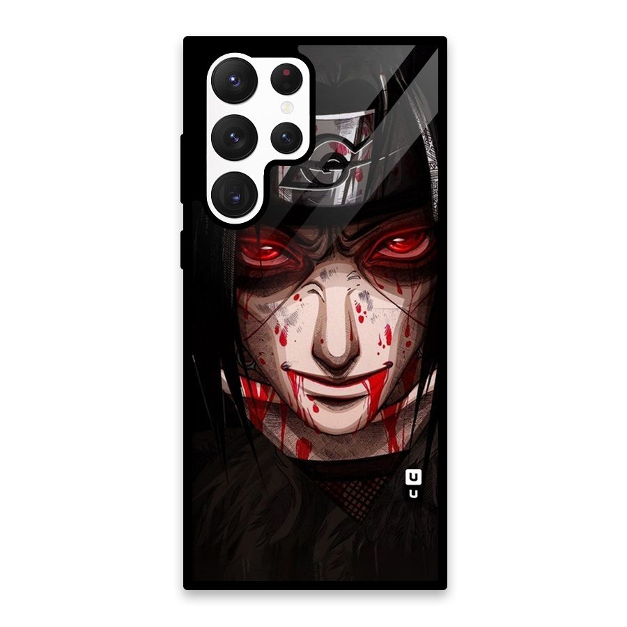 Itachi Uchiha Red Eyes Glass Back Case for Galaxy S22 Ultra 5G