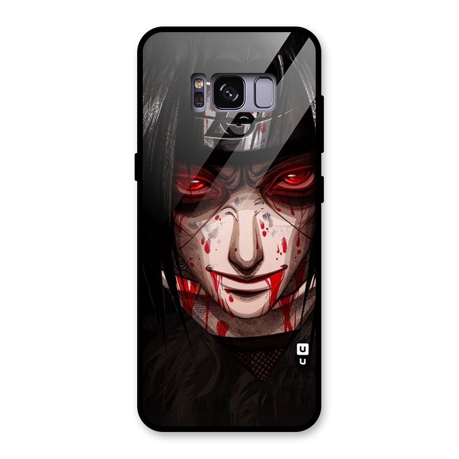 Itachi Uchiha Red Eyes Glass Back Case for Galaxy S8