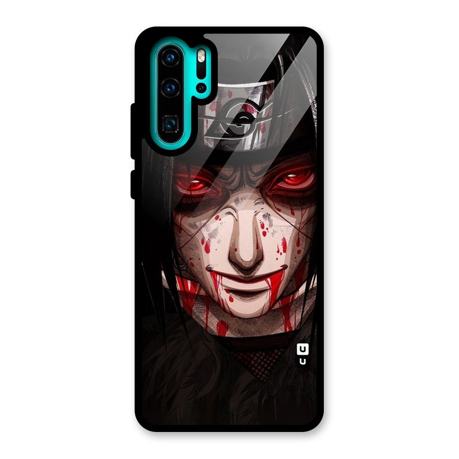 Itachi Uchiha Red Eyes Glass Back Case for Huawei P30 Pro