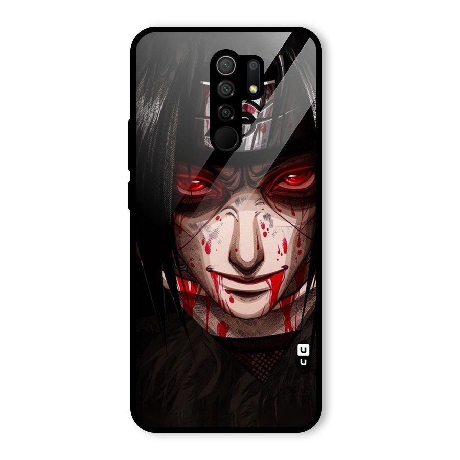 Itachi Uchiha Red Eyes Glass Back Case for Redmi 9 Prime